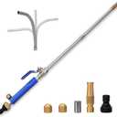 High Pressure Power Washer Sprayer Wand with Flexible Hose Nozzle, 39'' Hydro Jet Power Washer Cleaning Tool, Wand Lance for Gutter Patio Car Pet Window Glass Blue