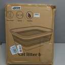 Senior Cat Litter Box, Three Legged Arthritic Open Low Entry for Sick Frail Handicap Disabled Cats, Older Elderly Corner
