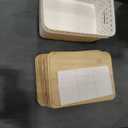 8 Pack Plastic Storage Bins with Bamboo Lids - Stackable Storage Baskets with Handle for Pantry Organizer and Storage, Plastic Containers Bins Lidded Storage Bins for Classroom Office Shelves