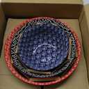 DOWAN Mixing Bowls, Ceramic Mixing Bowls for Kitchen, Colorful Vibrant Nesting Bowls for Cooking, Baking, Prepping, Serving, Salad, Housewarming Gift, Microwave Dishwasher Safe, 3.7/2/1 Qt, Set of 3