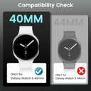 Goton 3 in 1 Waterproof Case and Band for Samsung Galaxy Watch 8 7 5 4 FE 44mm 40mm, 360 Protective Hard PC with Tempered Glass Screen Protector for Galaxy Watch Cover Bumper Accessories
