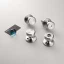 Brushed Nickel Door Knobs, Pismo Door Knob with Lock, Privacy Door Handles Interior for Bath & Bed