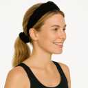 Black Velvet Braided Headband & Scrunchie Set  Matching Hair Accessories for Women & Girls