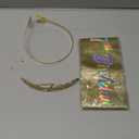 7th Birthday Party Set - Glitter Sash, Tiara Crown, and Decorations for Girls, Gold