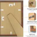 YESKAY 8x12 Picture Frame 3 Pack,Brown Wooden Frame with Tempered Glass,Display Pictures 6x8 with Mat or 8 x 12 Without Mat,8 by 12 Photo Frame for Wall or Tabletop