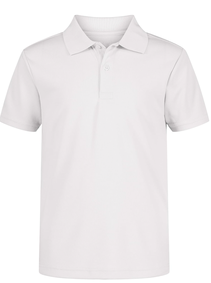 Nautica Boys' School Uniform Short Sleeve Polo Shirt, Button Closure, Moisture Wicking Performance Material, 13-14 Y