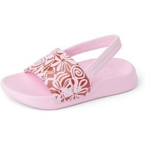 REEF unisex-child Little One Slide (4 Toddler, Pink Modern Floral)