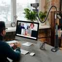30 Inch Webcam Stand Camera Mount, Upgraded Thick Base Flexible Gooseneck Camera Stand Desk Webcam Mount Clamp for Logitech Webcams C930e C930 C920 C922x C922 Brio 4K C925e C615, Gopro Hero 8 7 6 5 4