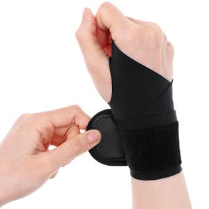 2 Pcs Wrist Brace Carpal Tunnel Wrist Brace Protector Wraps for Arthritis Tendonitis Wrists Joint Pain Thin Elastic Breathable Comfortable Material for Women Men Right Left Hands Black