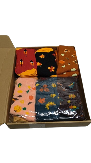 Fun Socks for Women, Novelty Funny Crazy Cool funky Socks, Cute Gifts for Women Girl sets Fall Thanksgiving 24 pairs 