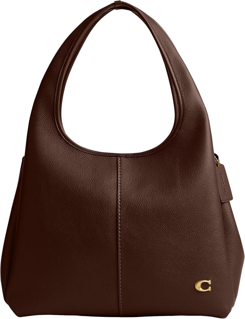 COACH womens Polished Pebble Leather Lana Shoulder Bag (One Size, Maple)