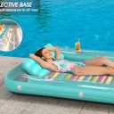 Inflatable Tanning Pool Lounger Float - Jasonwell 4 in 1 Sun Tan Tub Sunbathing Pool Lounge Raft Floatie Toys Water Filled Tanning Bed Mat Pad for Adult Blow Up Kiddie Pool Kids Ball Pit Pool (XL)