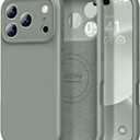 Vooii Magnetic for iPhone 17 Pro Case, Compatible with Magsafe (Premium Liquid Silicone) (Integrated Camera Control Button) Full Body Protective Anti-Scratch Microfiber Lining 6.3", Calke Green