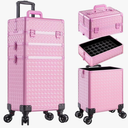 3 in 1 Rolling Makeup Train Case Professional Large Cosmetic Trolley Cosmetology Case on Wheels Traveling Cart Trunk for Hairstylist Artist Nail Beauty Salon Barber, Pink
Amazon's Choice