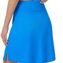 FitsT4 Sports Women's 20'' Swim Skirt Skort with Pocket High Waisted Modest Swimsuit Bathing Suit Bottoms L Blue
