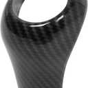 X AUTOHAUX Car Gear Shift Knob Panel Cover Carbon Fiber Pattern Sticker for Mercedes-Benz A/C-Class 2004-2011