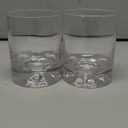 JBHO Hand Blown Crystal Double Old Fashioned Cocktail, Solid Whiskey Glasses, Rocks Glasses, Lowball Glasses - 12 Ounce - set of 2 - Perfect Size for Oversized Ice Cubes