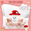 2 x Easter Gifts for Boyfriend Husband Him Her,to My Love Handmade Positive Crochet Mushroom Present, Wedding Anniversary Birthday Gifts for Women Men Wife Girlfriend