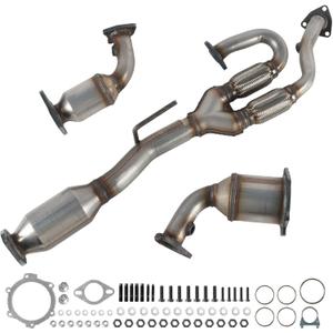 Left & Right & Rear Catalytic Converter Compatible with 2004 2005 2006 2007 2008 Nissan Maxima, 2002-2006 Nissan Altima, 2004-2009 Nissan Quest 3.5L Direct Fit Catalytic Convertor
