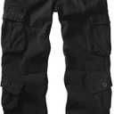 Sobrisah Women Mid-Rise Cargo Pants Heavy Cotton Casual Pants 8 Pockets Regular Fit/Plus Size 14 Military Work Trousers