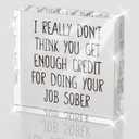 Funny Boss Gifts for Women Men, Funny Quotes White Elephant Gifts Sign, Appreciation Gifts for Manager Coworker Employee Decor Boss Day Gifts 4 x 4 Inch
