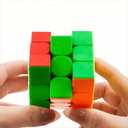 Speed Cube 3x3 Stickerless Smooth Turning Puzzle Box 56MM/2.2inch Educational Magic Cubes for Beginners Keeping Kids Busy Fidget Toy for Adults Colorful Design Gift Exercise Hand-Eye Coordination