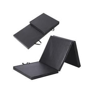 thick Foam Foldable Yoga Mat for Exercise, Fitness Training, Picnic, Travel and Home (Black, 72LX24WX2