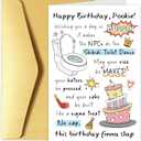 Chenive Funny Gen-Z Birthday Card for Boy Girl Teen Teenager, Pookie 13th 14th 15th 16th 17th 18th Birthday Card for Friends Sister Brother, Skibidi Toilet Bday Cards Decorations & Gifts