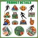 12 Pack Football Garland Banner Football Party Hanging Decorations Sports Paper Garland Game Time Touch Down Hanging Swirls for Birthday Classroom Tailgate Shower Party Decor Supplies