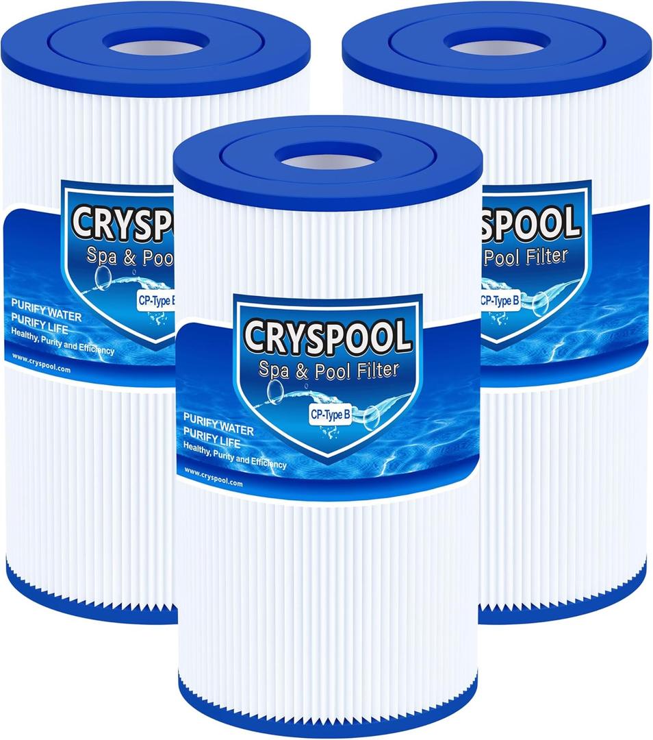 Cryspool Type B Filter Compatible with 29005E, Easy Set Above Ground Pool Filters, 3 Pack