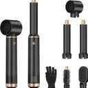 Sendowtek Hot Air Styler Brush Set for Women 5 in 1, 800W 3 Level Temp Hairdryer Comb for Rotating Curling Straightening Volumize Auto Wrap Curler Multi-Styler Hair Styling Tools for Multi Hair Home