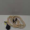 9.8ft Plug in Hanging Light Fixture,Pendant Light Cord with Switch Plug in Vintage Hanging Lamp Cord with Twisted Hemp Rope Pendant Lamps Socket E26 for Farmhouse Living Room Bedroom Cable DIY