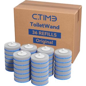 CTIME - 36 Replacement Toilet Brush Heads, Suitable for Bathrooms and Toilets