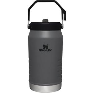 Stanley IceFlow Flip Straw Jug with Handle 64 oz| Twist On Lid and Flip Up Straw | Leak Resistant for Travel and Sports | Insulated Stainless Steel |BPA-Free |Charcoal