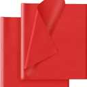 Hlonon Red Tissue Paper for Gift Bags - 30 Sheets of Red Wrapping Tissue Paper Bulk Packaging Paper for Weddings Birthday DIY Project Christmas Gift Wrapping Crafts Decor (14 x 20 Inch) (14 x 20 Inch, Red)
