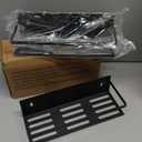 Magnetic Spice Rack for Refrigerator Seasoning Organizer for Spice Fridge Shelf storage Magnetic Shelf with Hook for Oven (4pack-Cut out-Black)