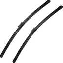 2Pcs Windshield Wiper Blades for 2017-2023 Tesla Model 3/2020-2023 Model Y, Original Equipment Premium All Weather Wiper Blades for My Car- 26"/19" (Set of 2) Top Lock
