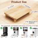 SZEE Cat Food Stand for Automatic Feeder & Tradition Bowls, Elevated Cat Food Table Station, Raises Feeder/Bowl by 6cm, Premium Solid Wood Material, Relieves Spine and Joints Noticeably on Pets