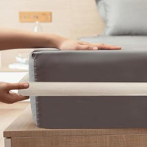 TANG SMALL FISH Upgrade Bed Sheet Holder Band, Adjustable Elastic Fitted Sheet Fasteners, Keep Sheets Tight and Fitted Bottom Sheet Cover Strap, Suitable for All Mattress Sizes White