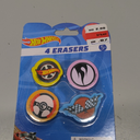 Hot Wheels Two Packs Of 4 Each Erasers Set of 2