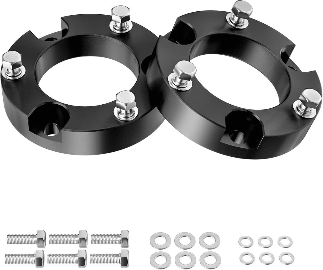 Richeer 2 inch Leveling Kit Compatible with 2005-2023 Tacoma 2WD/4WD, Leveling Lift Kit Fit for 2003-2024 4Runner 2WD/4WD Front Strut Spacers Raise the Front of your Pickup by 2"