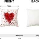 AEIOAE Valentines Pillow Covers 18x18 Inch Set of 2,Red Pink Love Heart Throw Pillows Case,Valentine's Day Mother's Day Anniversary Holiday Decor Cushion Covers Farmhouse Outdoor Decor for Sofa Bed