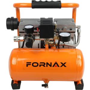 FORNAX Ultra Quiet Air Compressor, 1.3Gallon, 1HP, 65dB Silent Oil-Free Portable Compressor, 125 PSI Max, 120V, for Tire Inflation, Nail Gun, Garage, Bike, Pneumatic Tools
