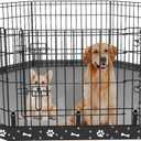 Dog Playpen Bottom Pad Fits for 24 Inch 8 Panels Regular Octagon Metal Exercise Pet Playpen, Dog Crate Pad Puppy Playpen Pad. (Note: Playpen Not Included), Black