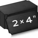 Therwen 30 Pcs Name Plates Laser Engraved Brushed Stainless Steel Plate Personalized Plaque Blank Custom Name Tag Frame Label with Adhesive Backing(Black, 4''x 2'', Notched Corner)