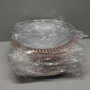 Zopeal 18 PCS Clear Charger Plates with Beaded Rim 13 Inch Plastic Round Charger Plates Bulk for Dinner Home Kitchen Wedding Party Tabletop(Rose Gold)