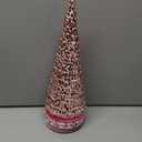 Ireer 12 Pcs Christmas Velvet Trees Set Various Size Velvet Cone Modern Decorations Indoor Table Tree Centerpiece Minimalist Xmas Holiday Winter Home Decor(Pink)