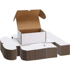 EXYGLO Trading Card Storage Box 25 Pack 340 Count 20pt, 7.1x4.1x3.2 Inch White Cardboard Card Boxes for TCG/MTG/Sport Cards, Fit 3x4 Toploader Shipping or Storing, 8500 Max Capacity in Total