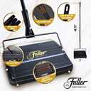 Fuller Brush 17034 Electrostatic Carpet & Floor Sweeper - 9" Cleaning Path - Lightweight - Ideal for Crumby Messes - Works On Carpets & Hard Floor Surfaces - Mettalic Silver