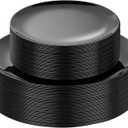 PULOTE 60 PCS Black Plastic Plates - Include 30 Dinner and 30 Dessert Plates, Black Disposable for Party,Birthday & New Year